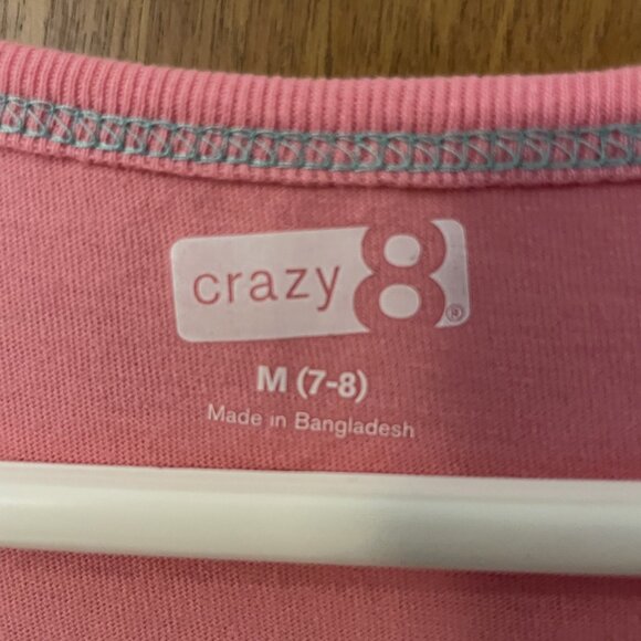 Crazy 8 Girls Size Medium (7-8) Light Pink Surfboard Graphic Tank Top NWT - Picture 3 of 4
